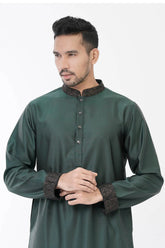 Men's Premium Panjabi (Green Black)